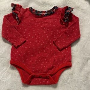Matilda Jane Red Choose Your Own Path Santa Baby Bodysuit Sz 0/3m